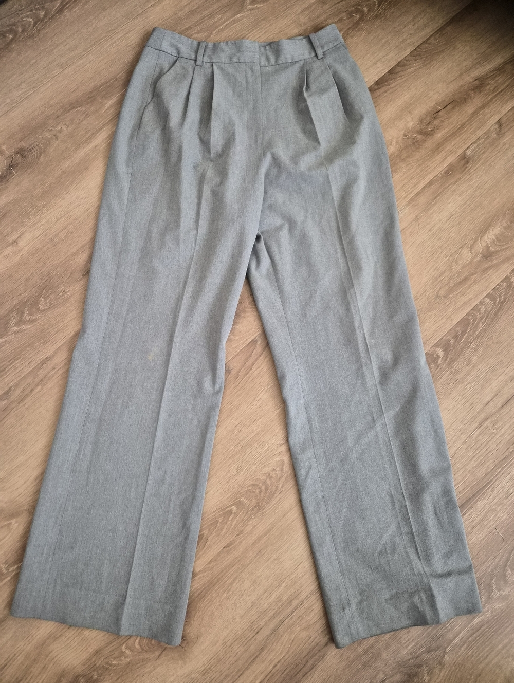 Favorite Daughter Light Gray Pleated Wide Leg Dress Pants 12